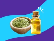 Oregano oil and herb in a bowl
