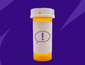 A pill bottle with an exclamation mark on it: Buspirone side effects