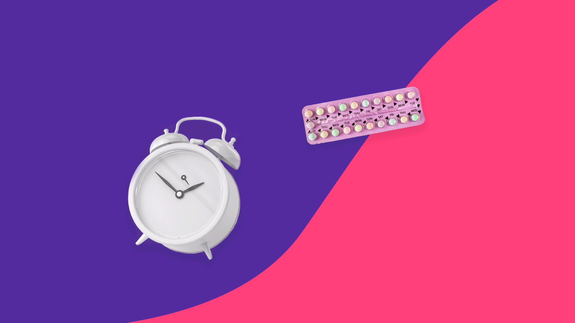 A clock and birth control pills: Plan B side effects