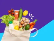 grocery bag full of fresh food - eczema diet