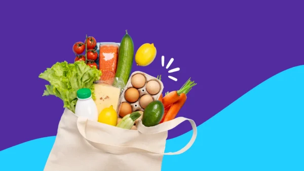 grocery bag full of fresh food - eczema diet