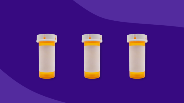 Three Rx pill bottles: Eliquis interactions