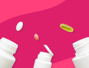 Three Rx pill bottles and three Rx pills: Citalopram interactions