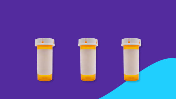 Three Rx pill bottles: Dicyclomine interactions