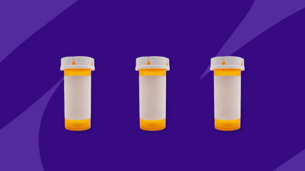 Three Rx pill bottles: Pregabalin interactions