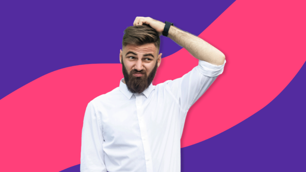 Man with perplexed look scatching the top of his head: Why do my farts smell bad?