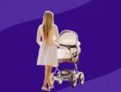 A woman pushing a stroller | postpartum depression statistics