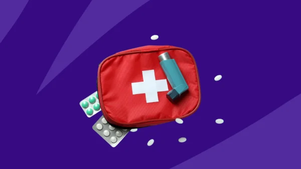 Rx bag with inhaler and pills cases | Is there a pill to treat asthma?