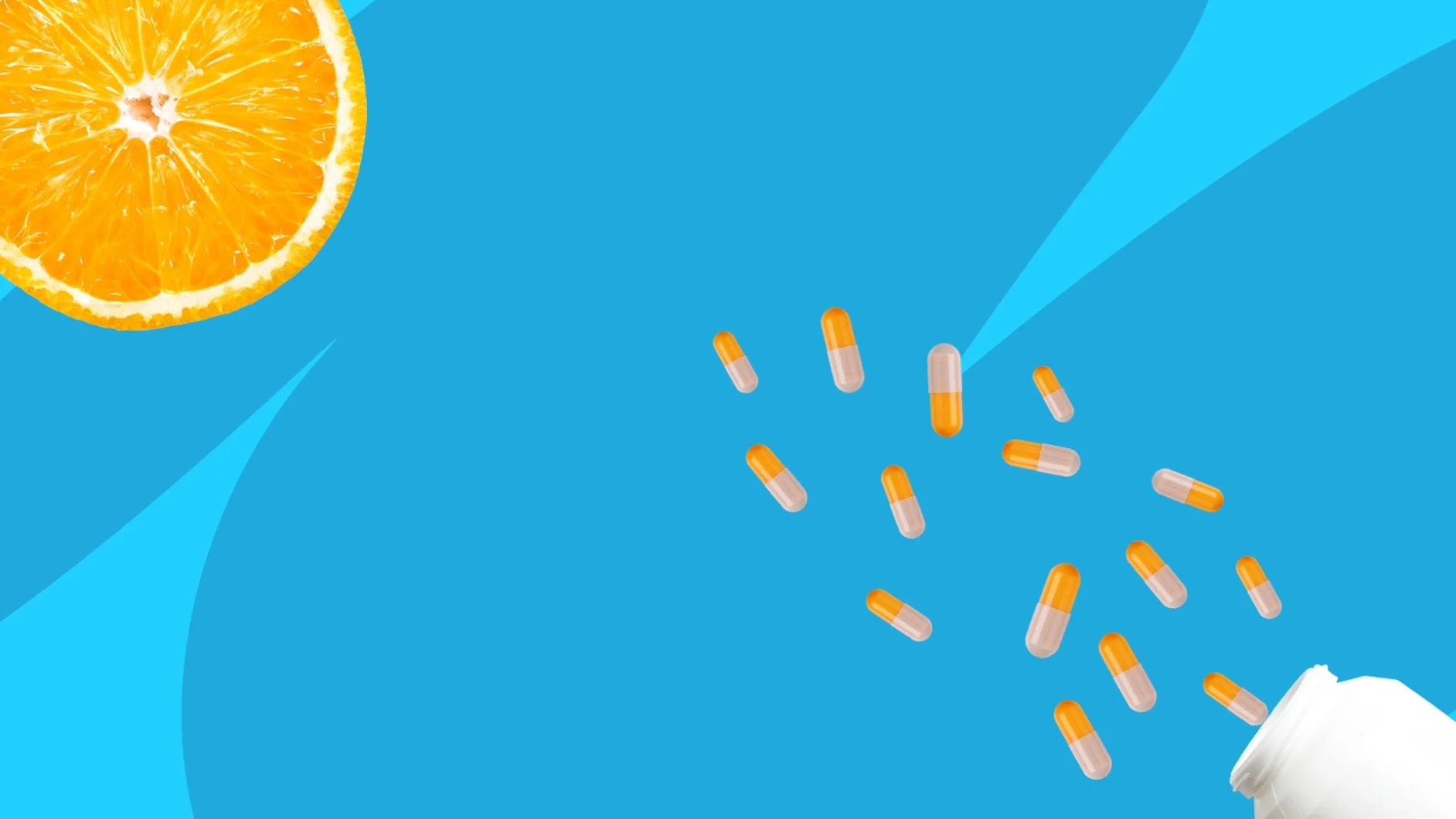 Image of Adderall pills and an orange