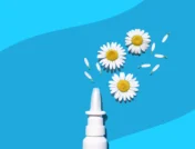 Nasal spray and daisies -can allergies cause sore throat