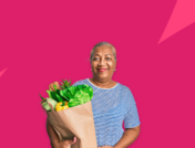 A woman holding a bag of groceries: 9 foods high in estrogen