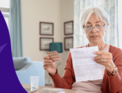 An older person looking at medication instructions: Gabapentin side effects in elderly
