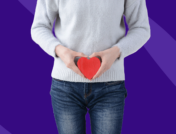 A female holding a heart over her pelvis: Home remedies for BV