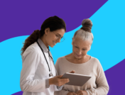 A female doctor advising an older women: How to lower testosterone in women