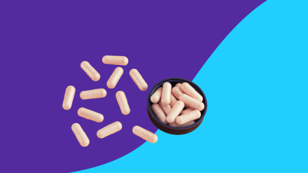 Supplement capsules spilled into a pill bottle: NAC benefits