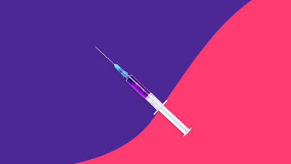 A needle and syringe: Wegovy injection site