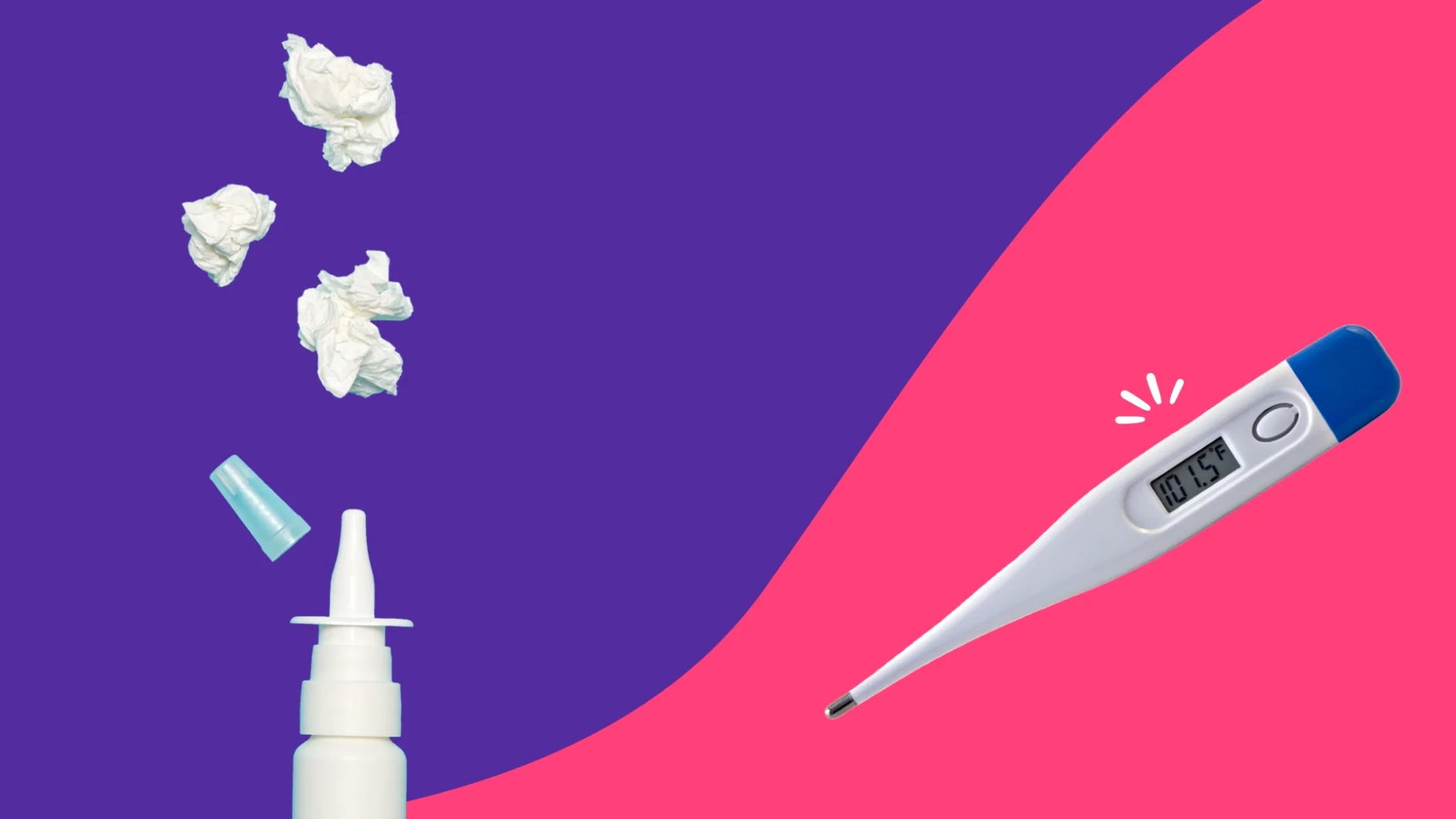 thermometer and nasal spray - can a sinus infection cause a fever