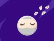 image of a face with a sleep mask - does lexapro make you tired