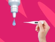 eye drops next to thermometer - can pink eye cause a fever