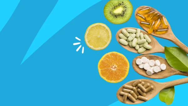 Image of citrus fruits nd supplements - vitamins for kidneys
