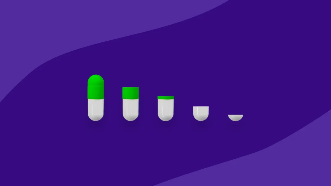 Capsules lined up from small to large doses - what happens when vyvanse dose is too low