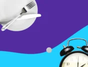 empty plate next to a clock - best time to take metformin