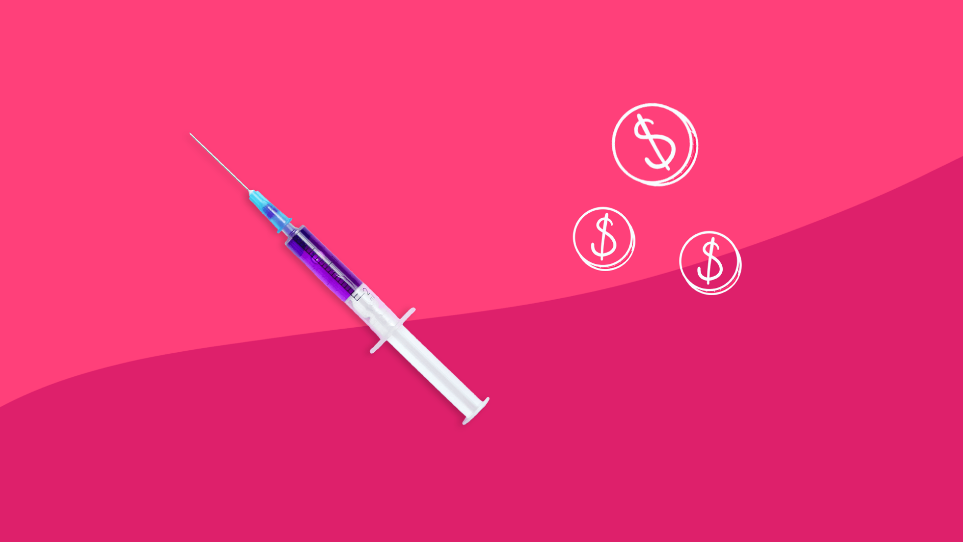 A syringe with dollar signs floating next to it: How much does testosterone cost without insurance?