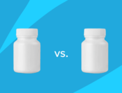 Two Rx pill bottles: Mydayis vs Vyvanse