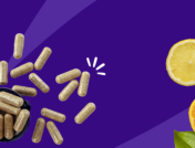 A bottle of supplements and citrus fruit | how much quercetin per day