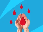 cupped hands catching drops of blood - can stress cause anemia