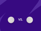 Two white pills with a vs. between them: Jardiance vs. Januvia: Differences, similarities & side effects