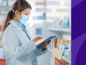 A pharmacist filling a prescription: How to get Dupixent: Specialty pharmacy considerations