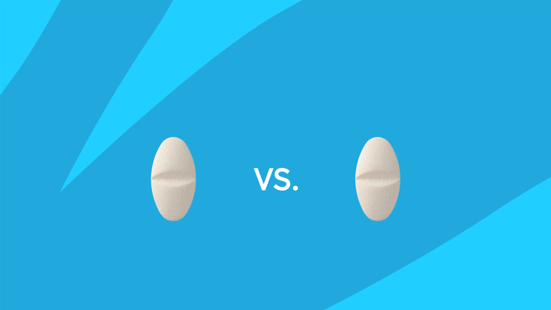 Two oval tablets with "vs." between them: Janumet vs. Jardiance: Differences, similarities & side effects