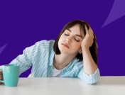 Fatigued person drinking coffee: metformin and vitamin B12