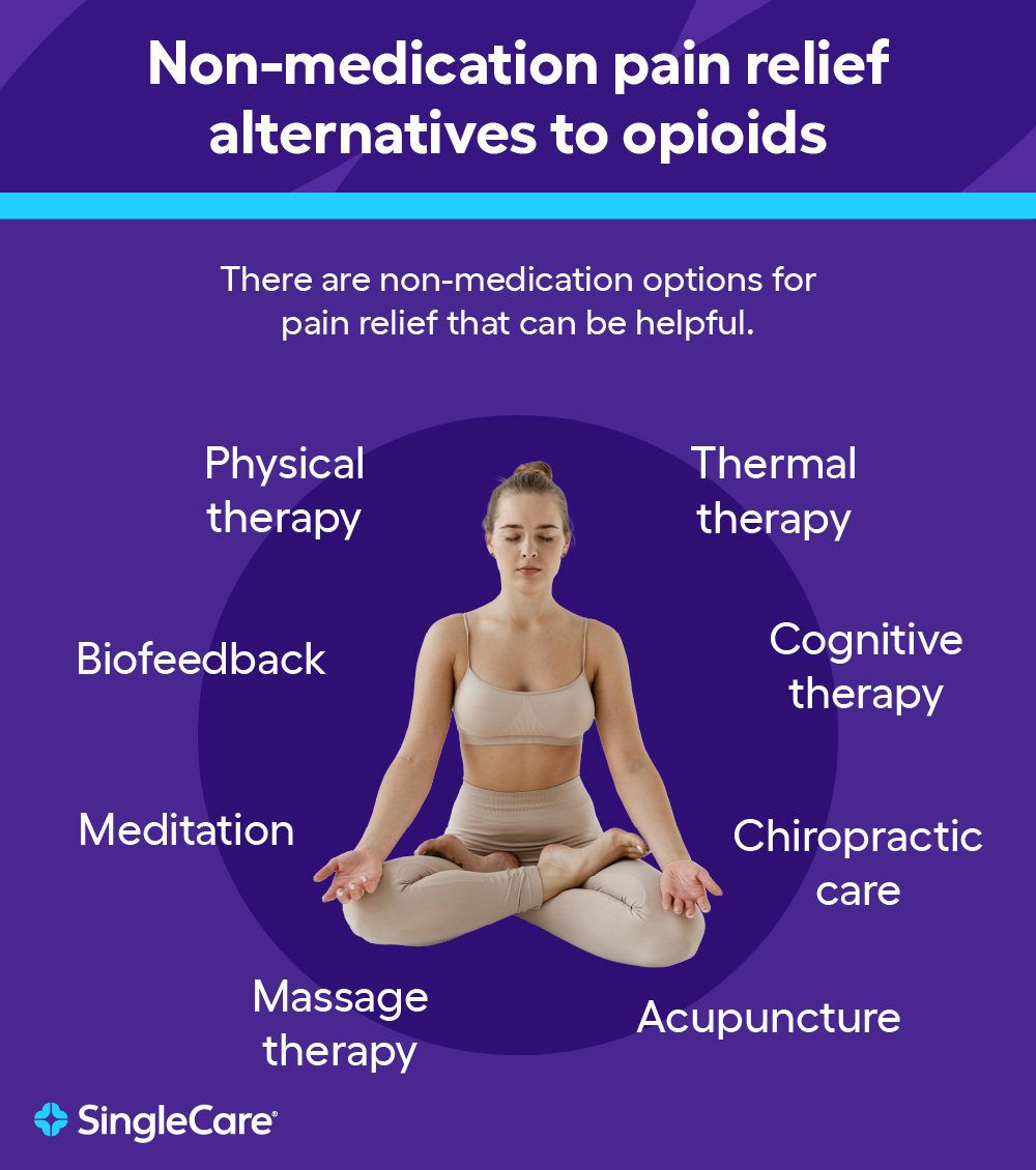 Woman meditating: Non-medication pain management techniques