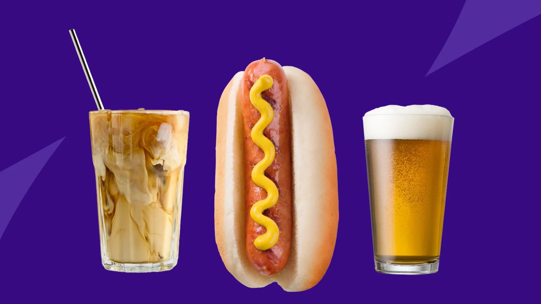 An iced coffee, a hot dog, and a beer | foods to avoid while taking Strattera