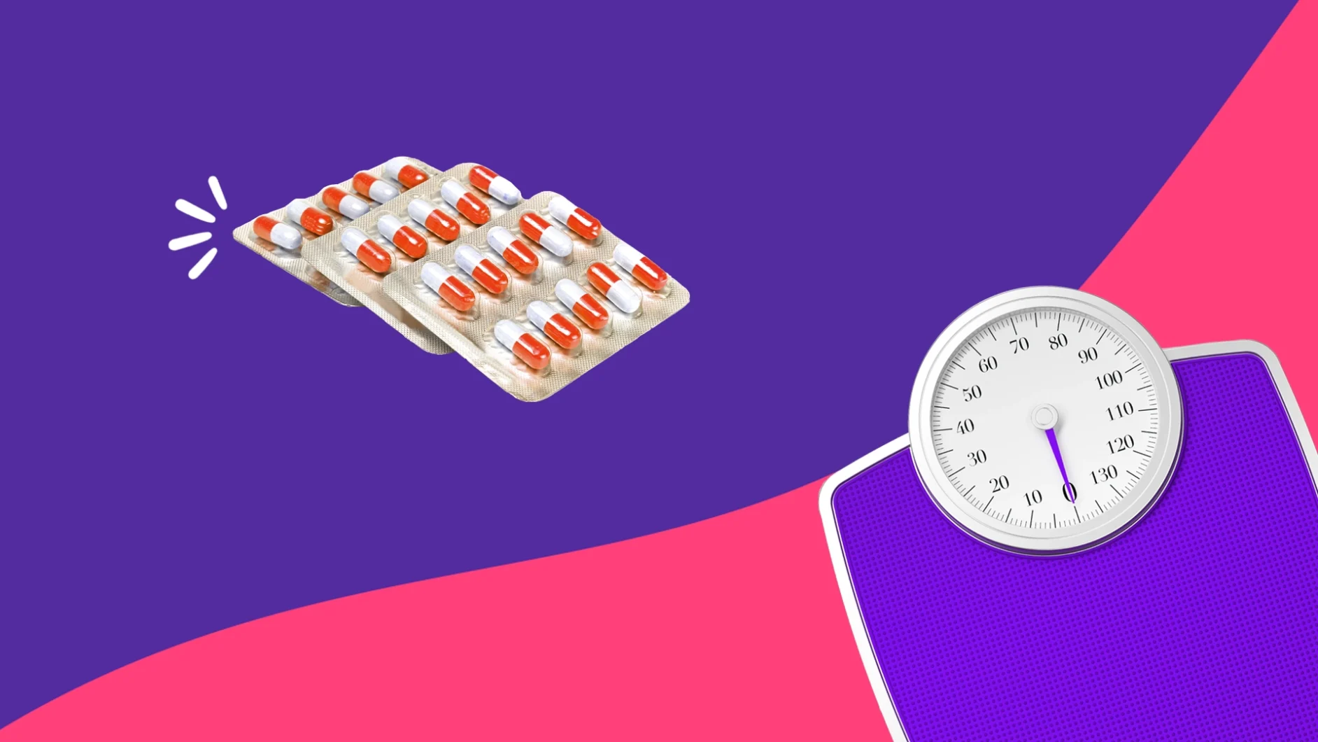 A scale and a pack of pills | Zonisamide weight loss