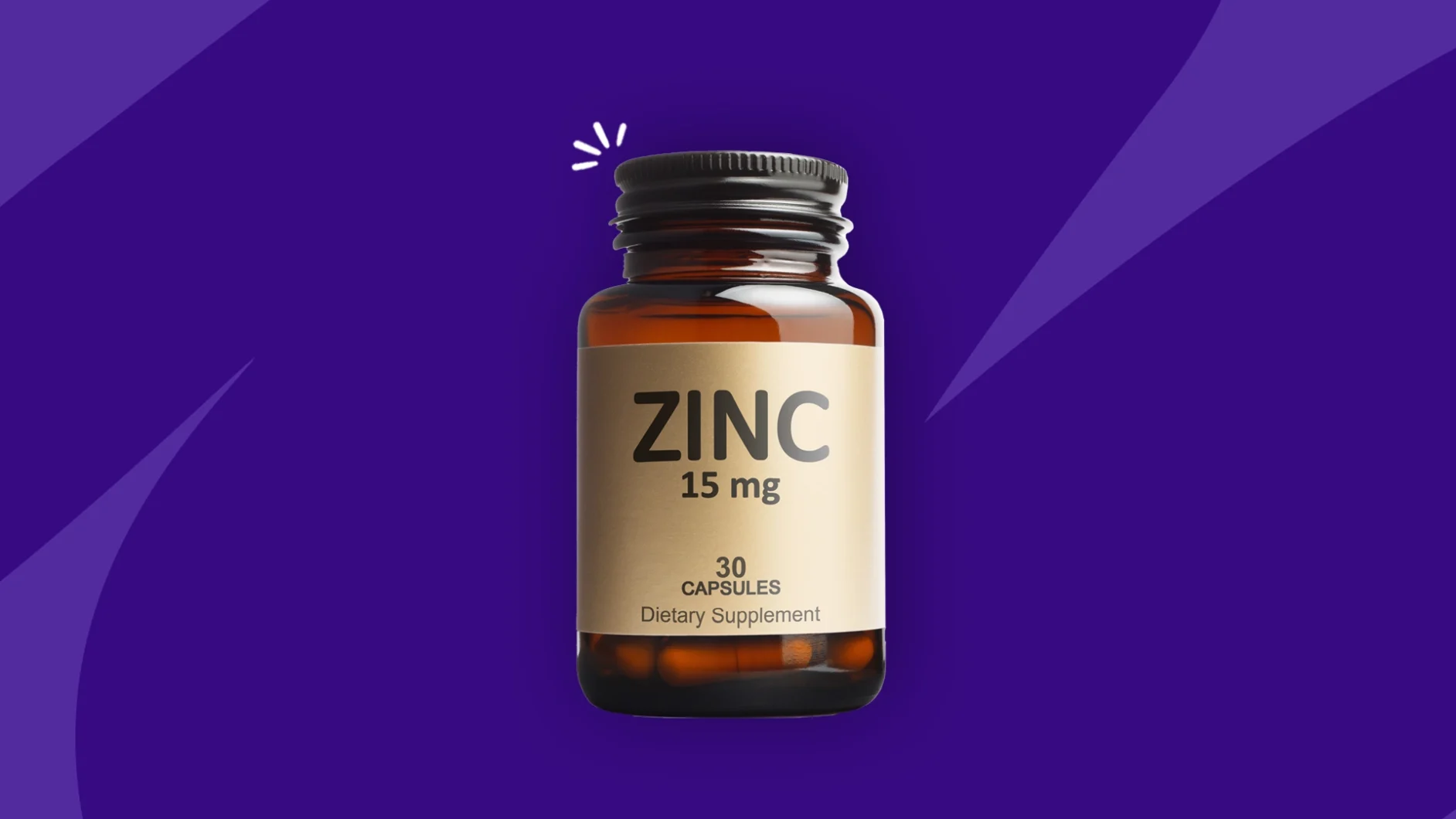 Bottle of zinc supplements - zinc benefits