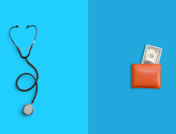 A stethoscope and a wallet with money coming out of it: 4 NovoLog savings tips