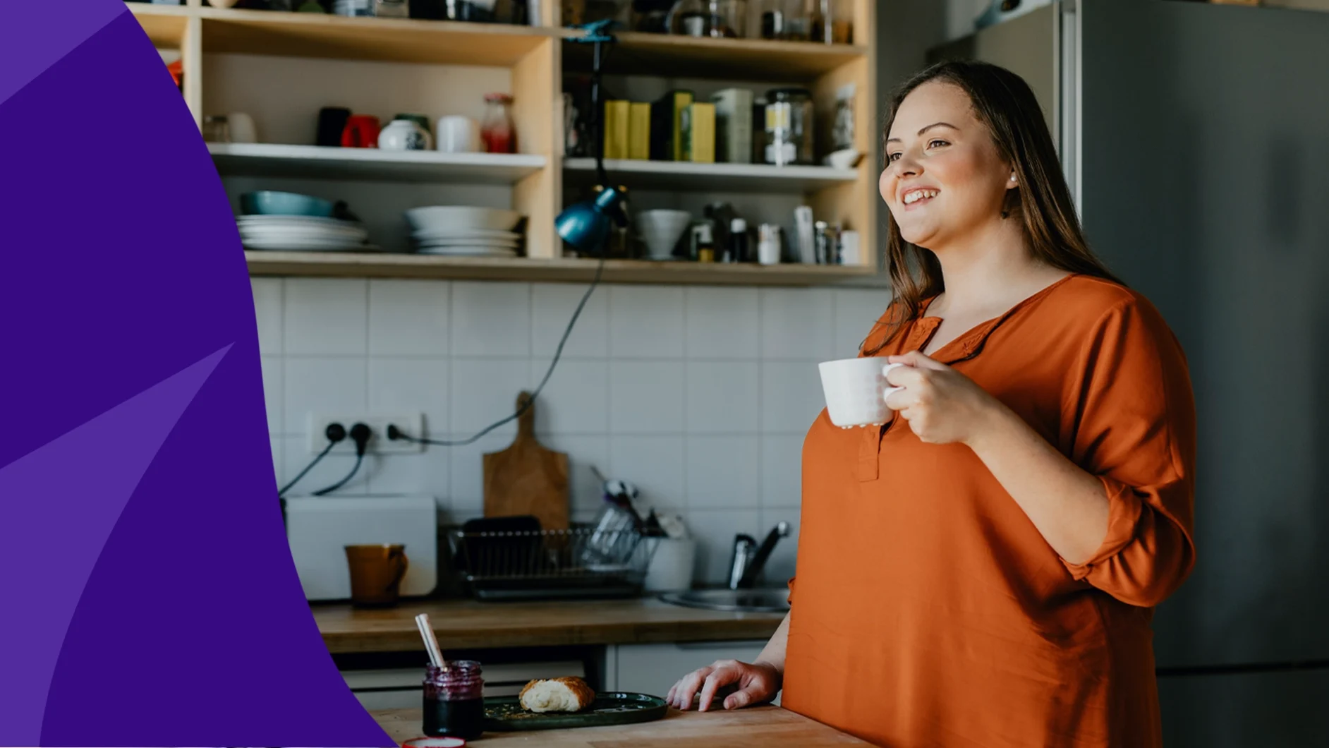 Woman holding a cup of coffee - Wegovy and coffee