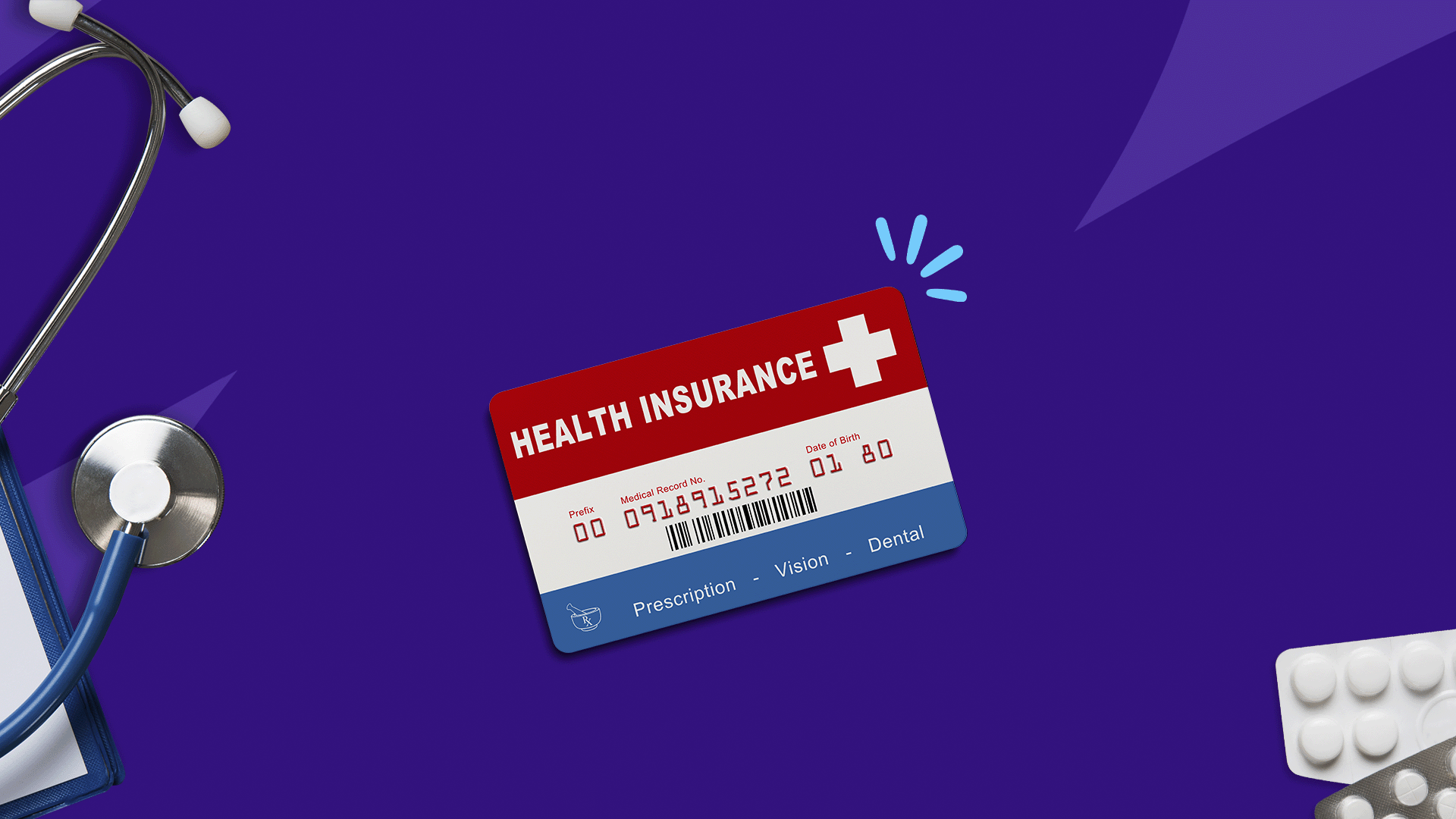 An insurance card, stethoscope, and medication: Does Kaiser cover Wegovy?
