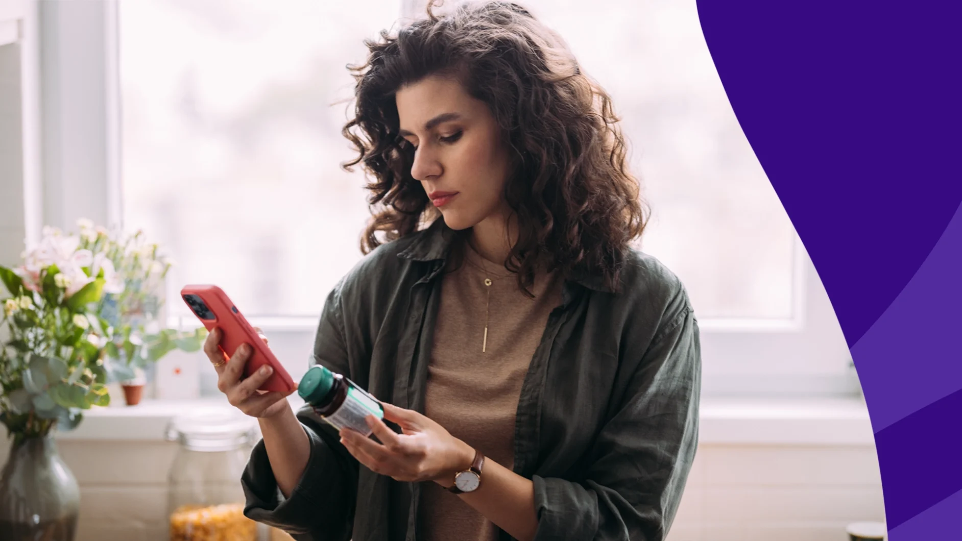 Woman comparing two labels - what vitamins should not be taken with rosuvastatin
