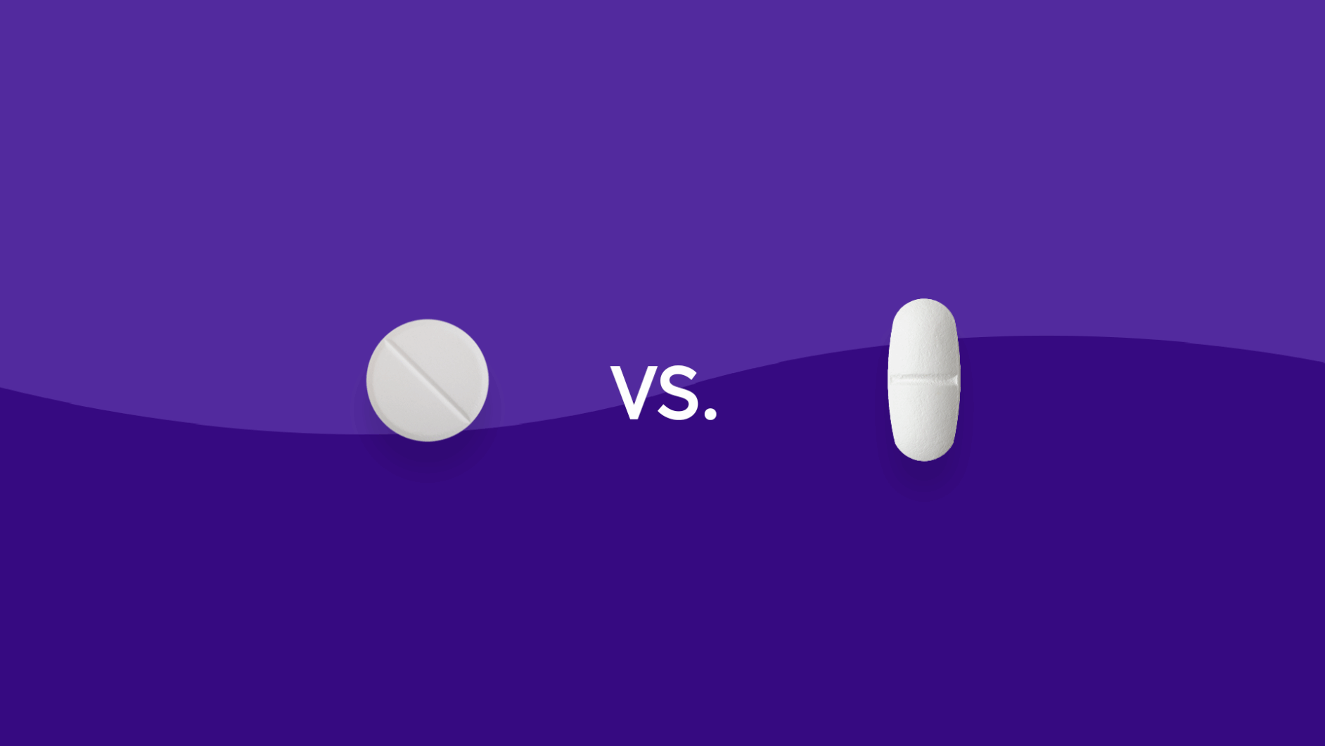 Two Rx pills comparing Plavix vs. Warfarin
