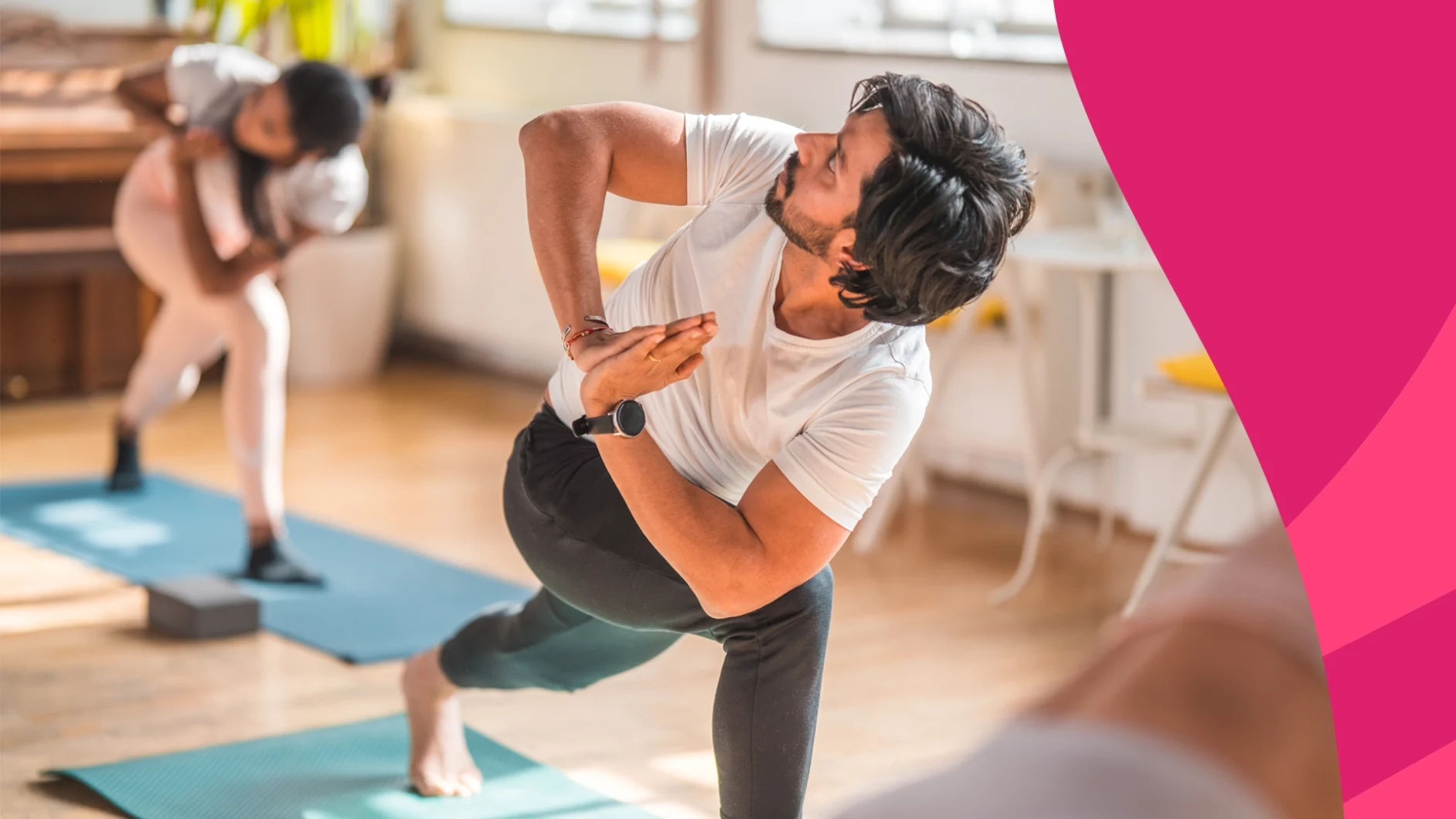 Two people doing yoga | metformin and exercise