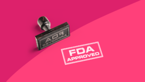 An FDA approval stamp for the expansion of Wegovy to treat liver disease