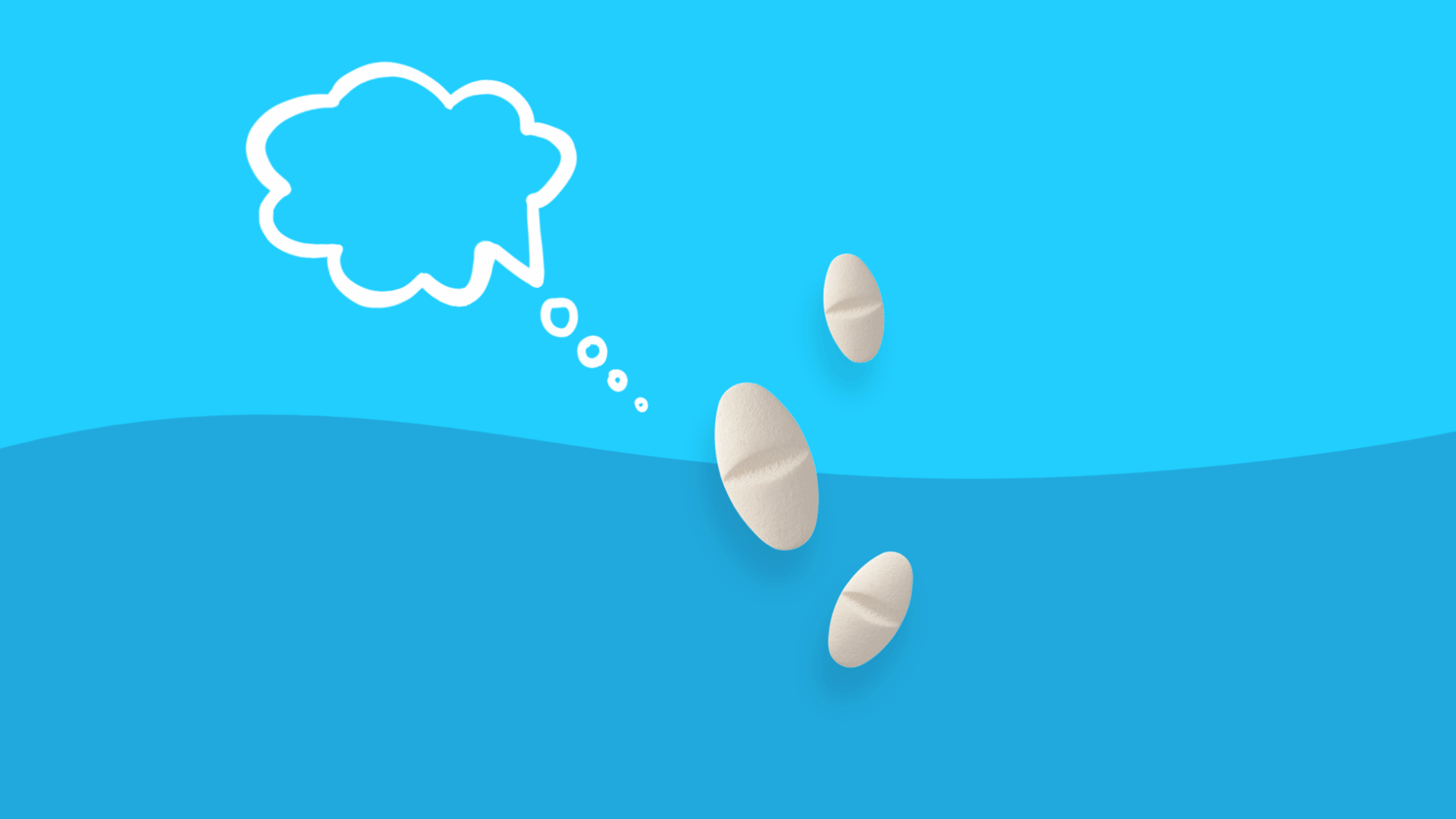 Three white pills with a thought bubble overhead: Best statin for anxiety