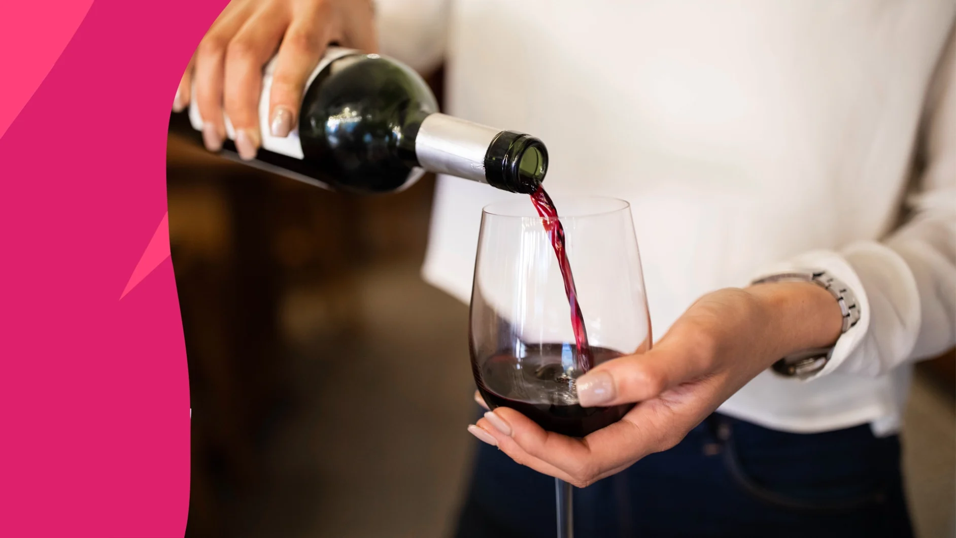 Person pouring a glass of wine - prozac and alcohol