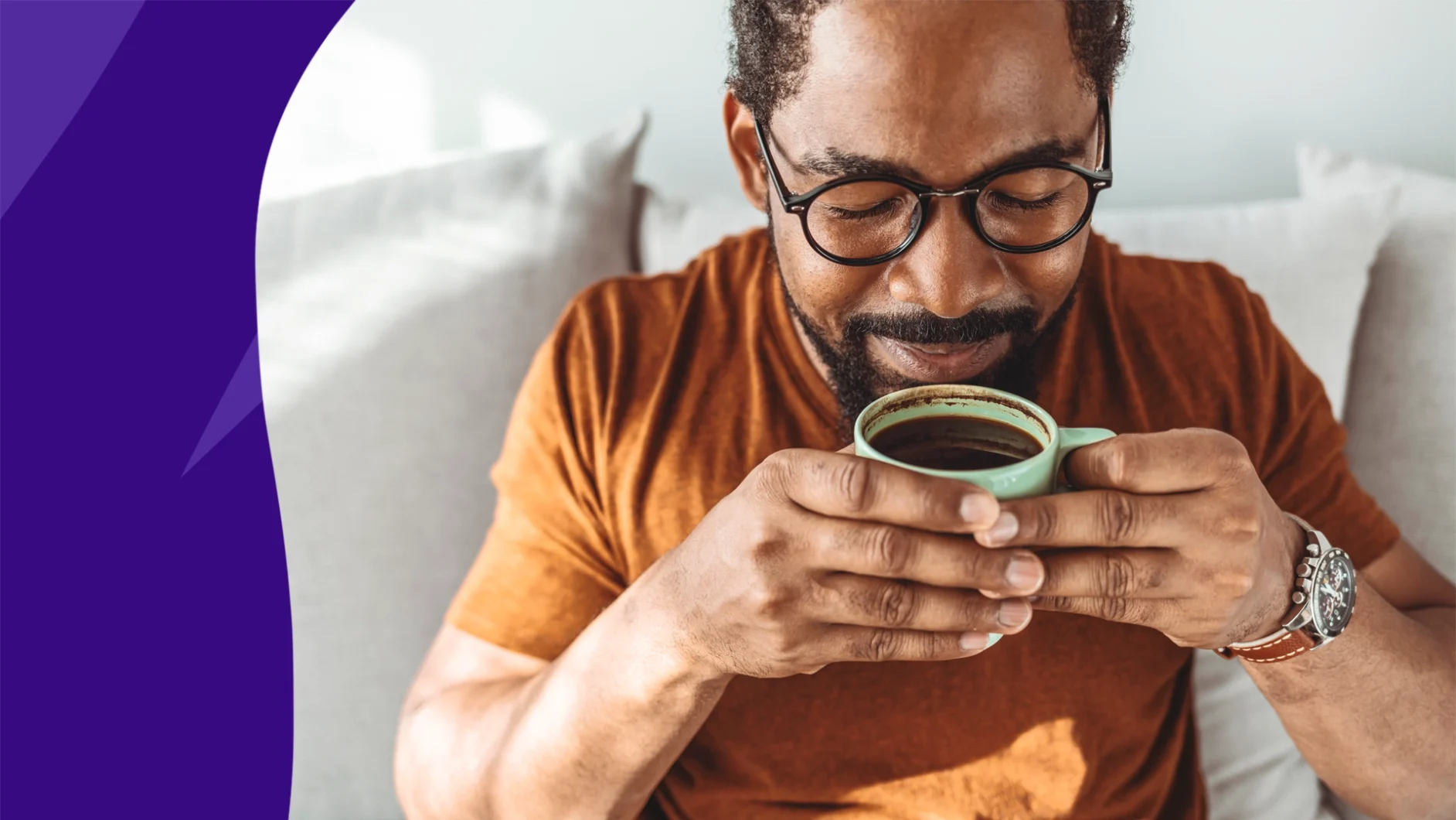 Man taking a sip of coffee - Can you drink coffee while taking Xarelto?