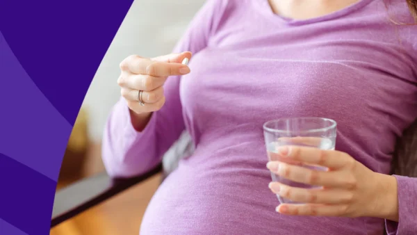 Pregnant person taking a supplement - too much folic acid symptoms