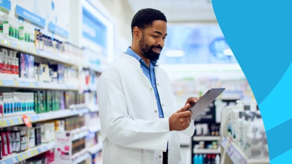 A pharmacist prepping for cold and flu season in the pharmacy
